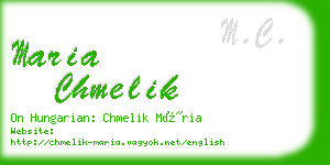 maria chmelik business card